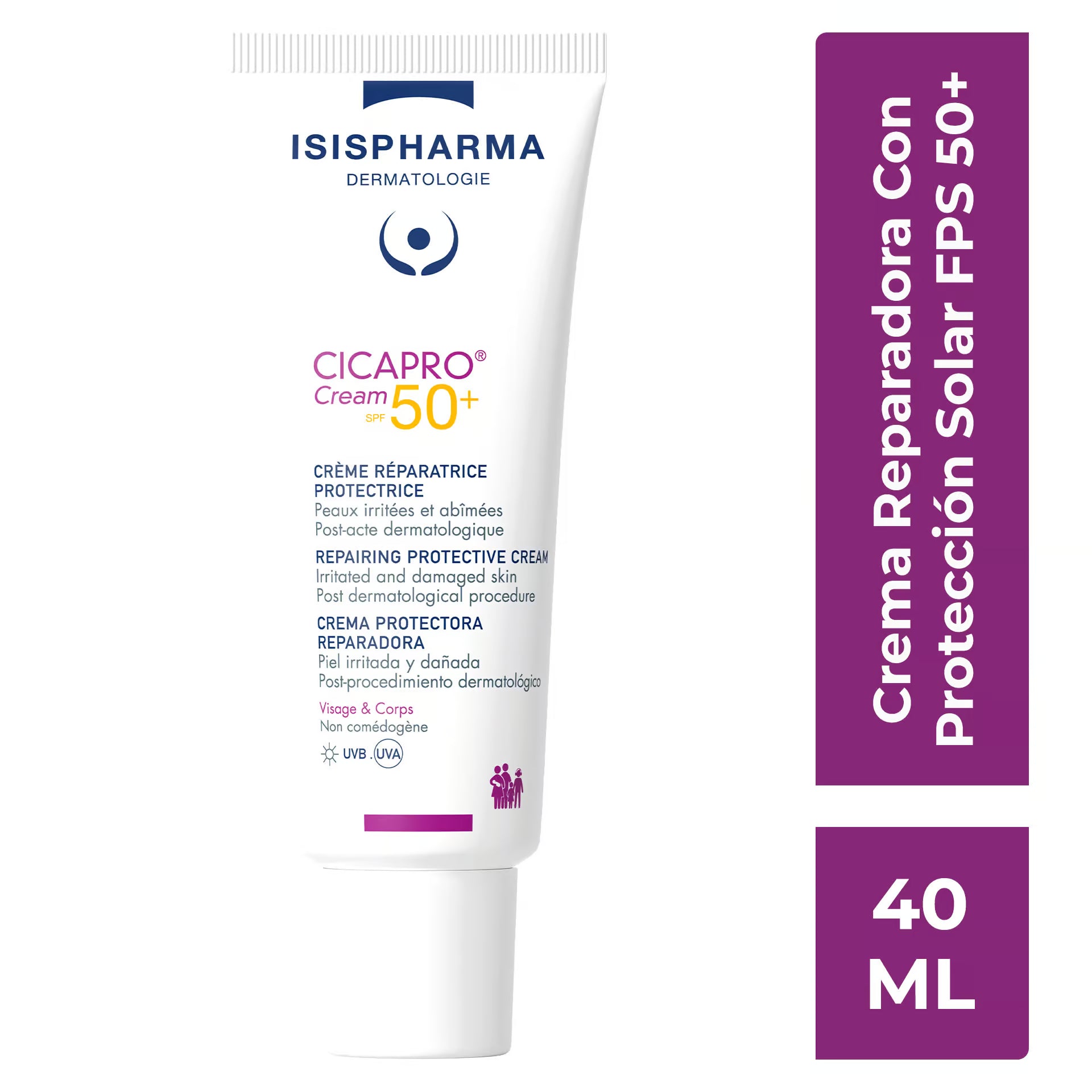 Isispharma Cicapro Crema FPS50+ — Reparador con Protección Solar — DermaPharma