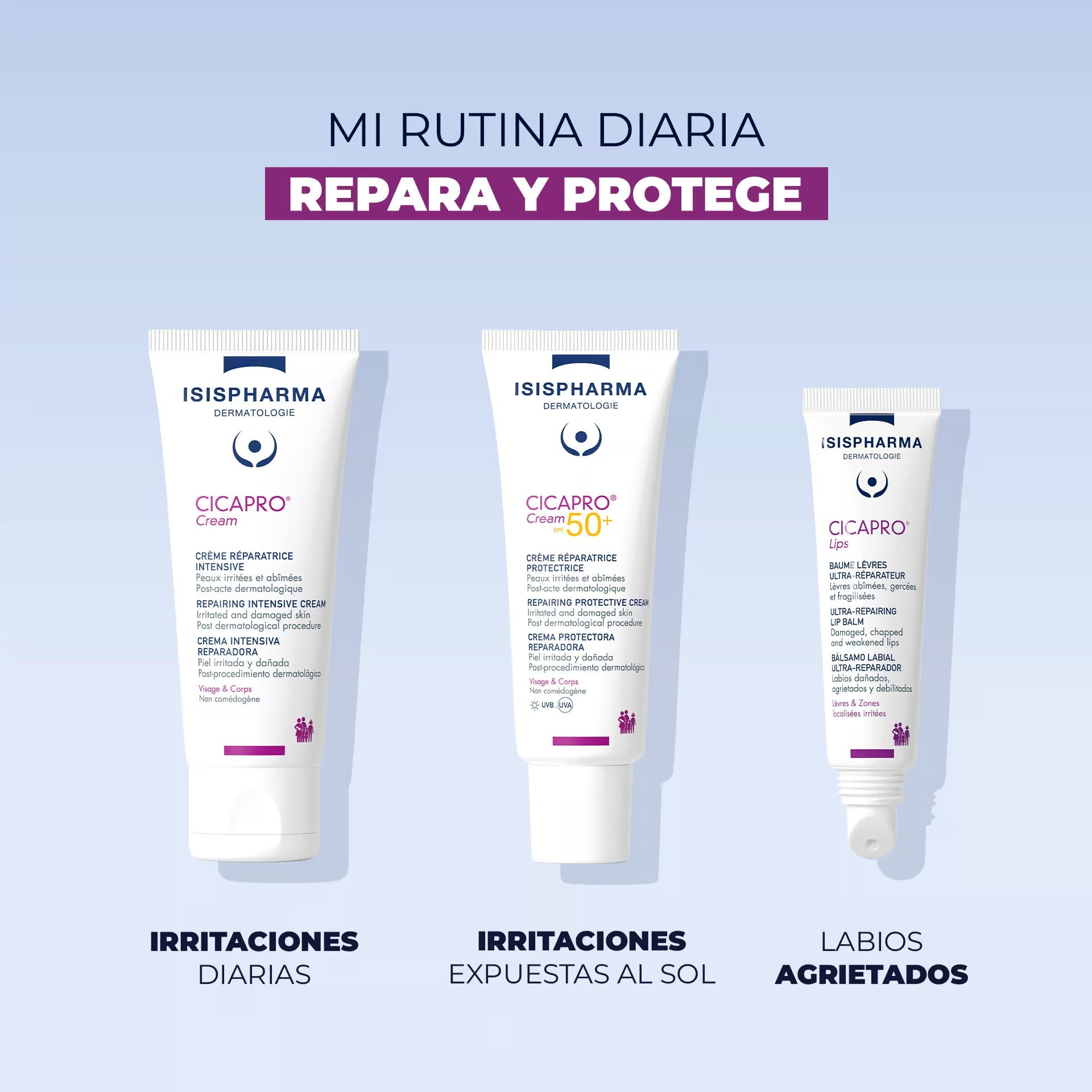 Isispharma Cicapro Crema FPS50+ — Reparador con Protección Solar — DermaPharma