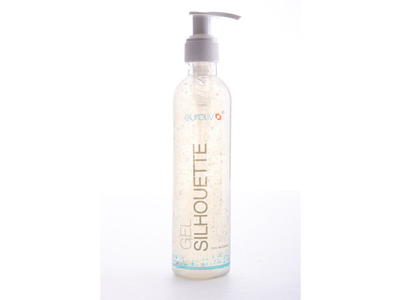 Gel Silhouette moldeador corporal Euroliv, frasco dosificador de 220 ml