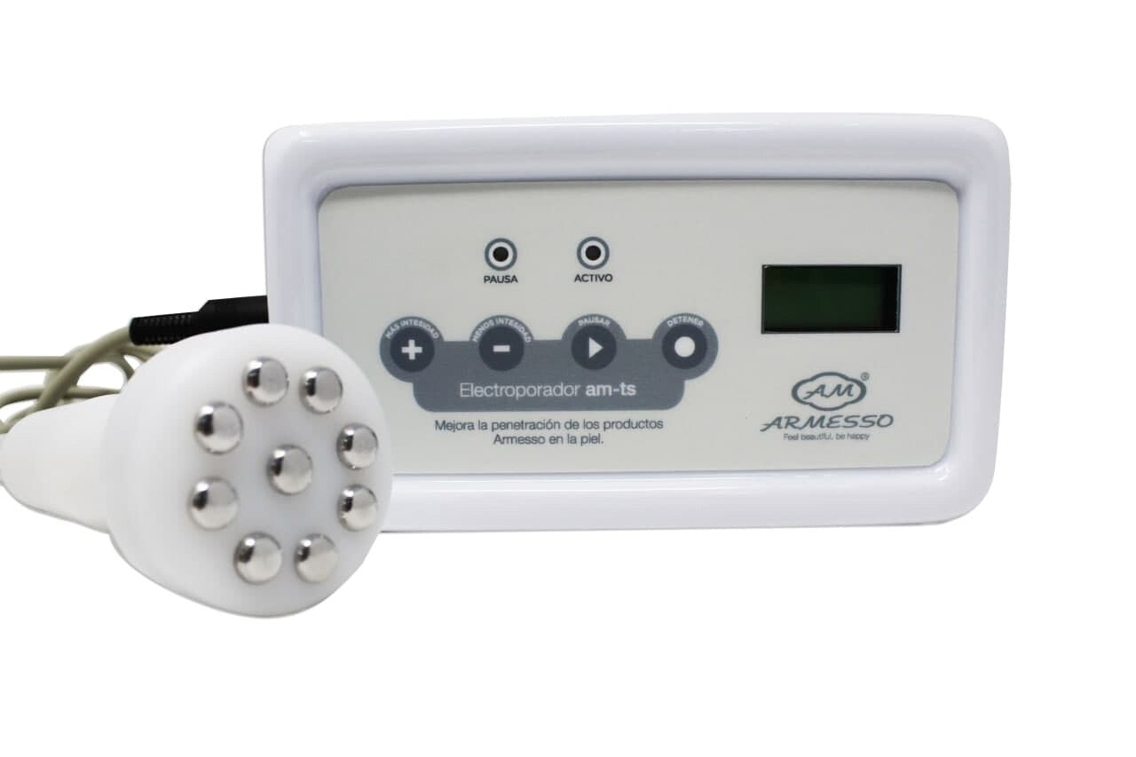 Electroporador portátil Armesso con cabezal de 9 electrodos y panel digital