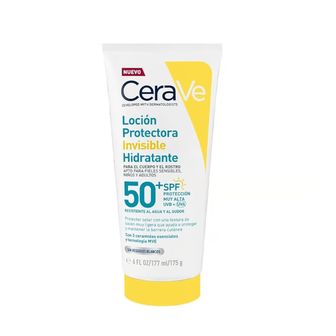 CeraVe Loción Protección Solar Invisible Hidratante FPS50 177ml — DermaPharma