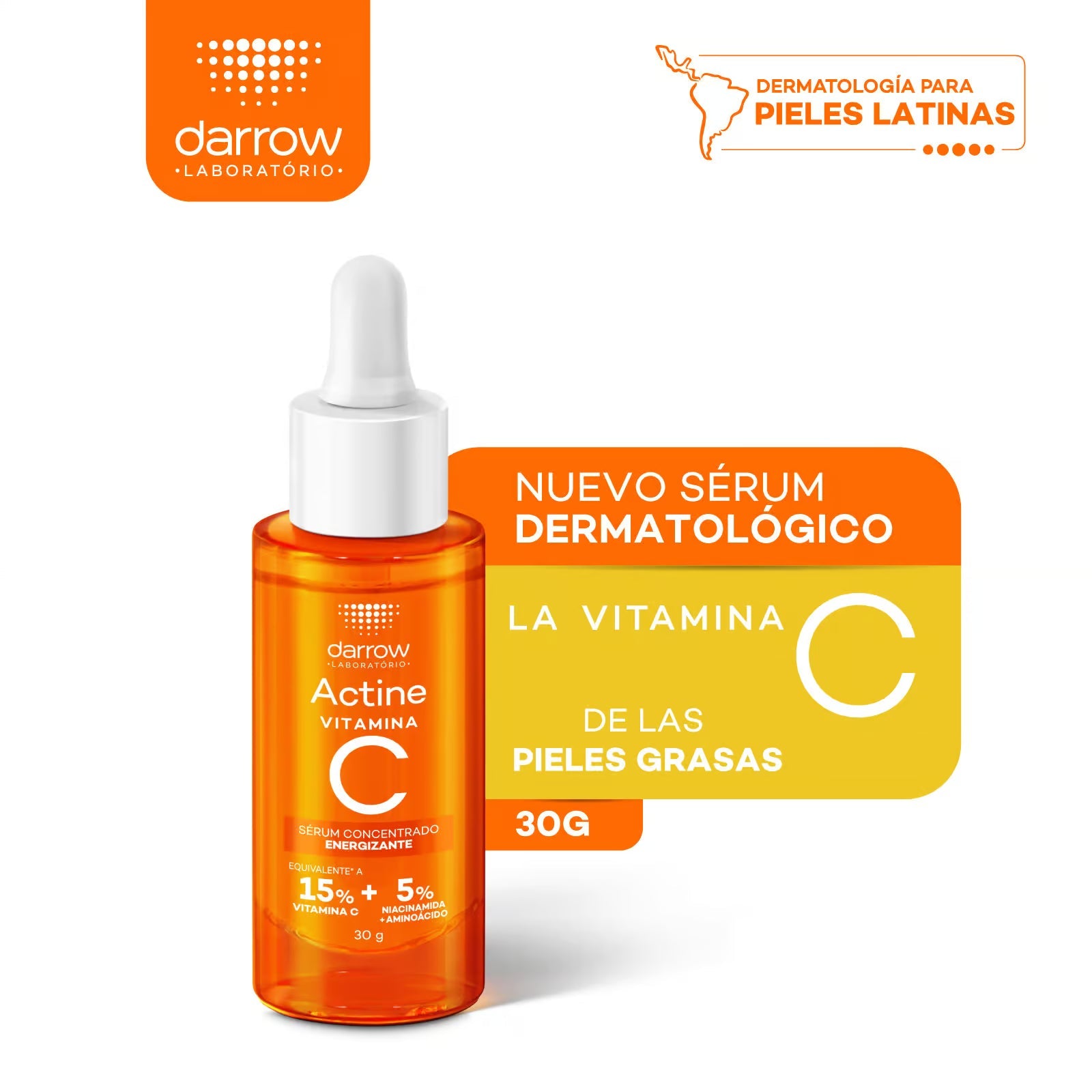 Darrow Actine Vitamina C 30g — Antioxidante para Piel Grasa — DermaPharma