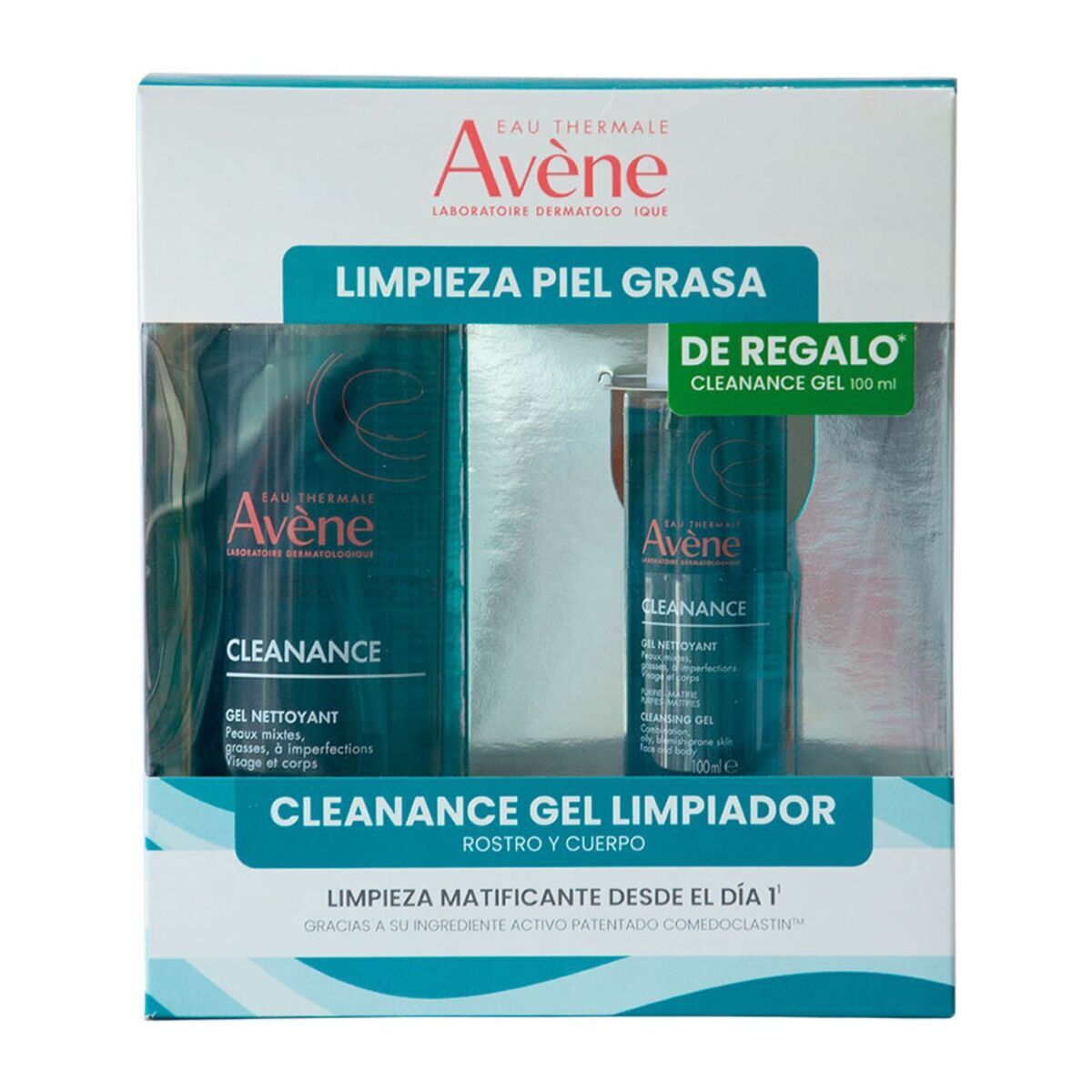 Avène Kit Cleanance Gel 400ml + Gel 100ml + Comedomed de Viaje — DermaPharma