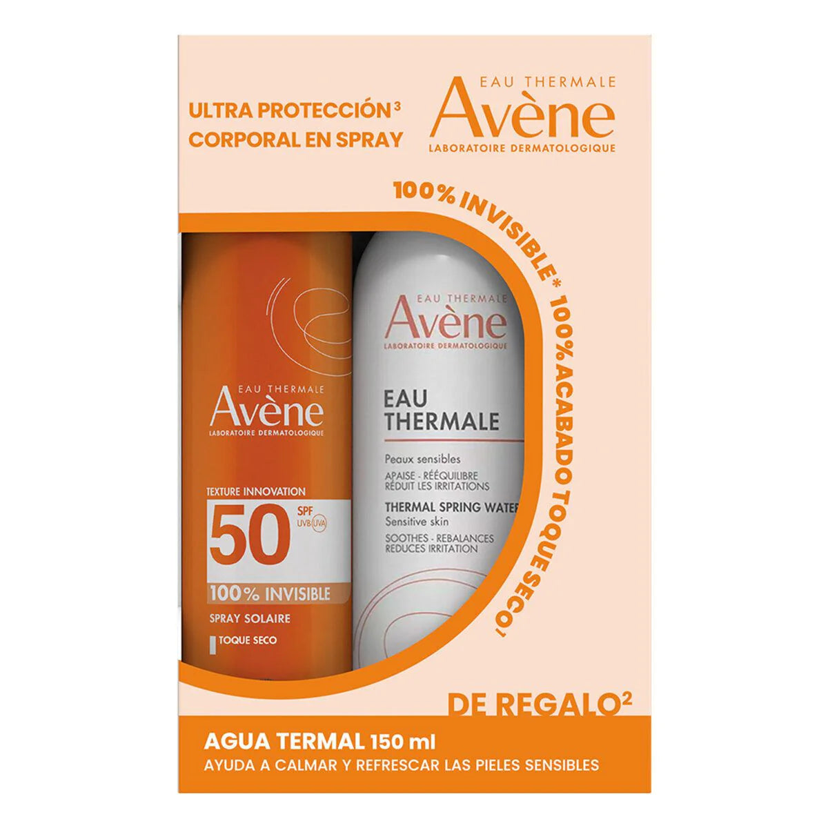 AVENE Kit Spray Solar Corporal + Agua Termal 150 Ml