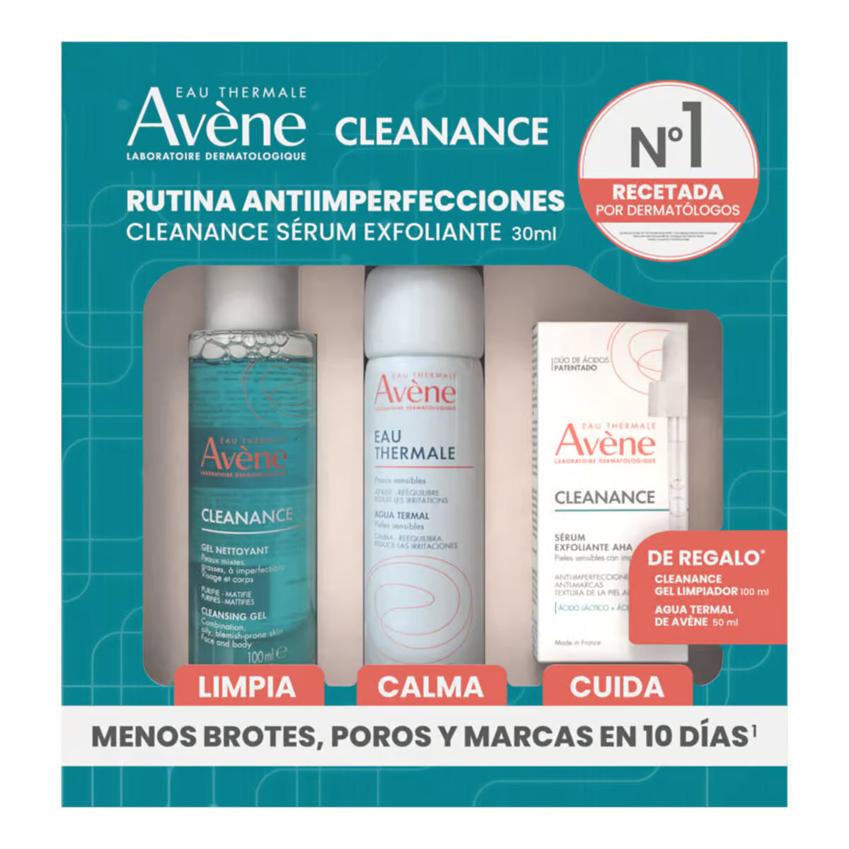 Avène Kit Cleanance Serum 30ml + Gel Limpiador 100ml + Agua Termal — DermaPharma