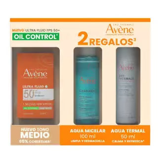Avène Kit Ultra Fluid Tono Medio FPS50 50ml + Agua Micelar 100ml + Regalo — DermaPharma