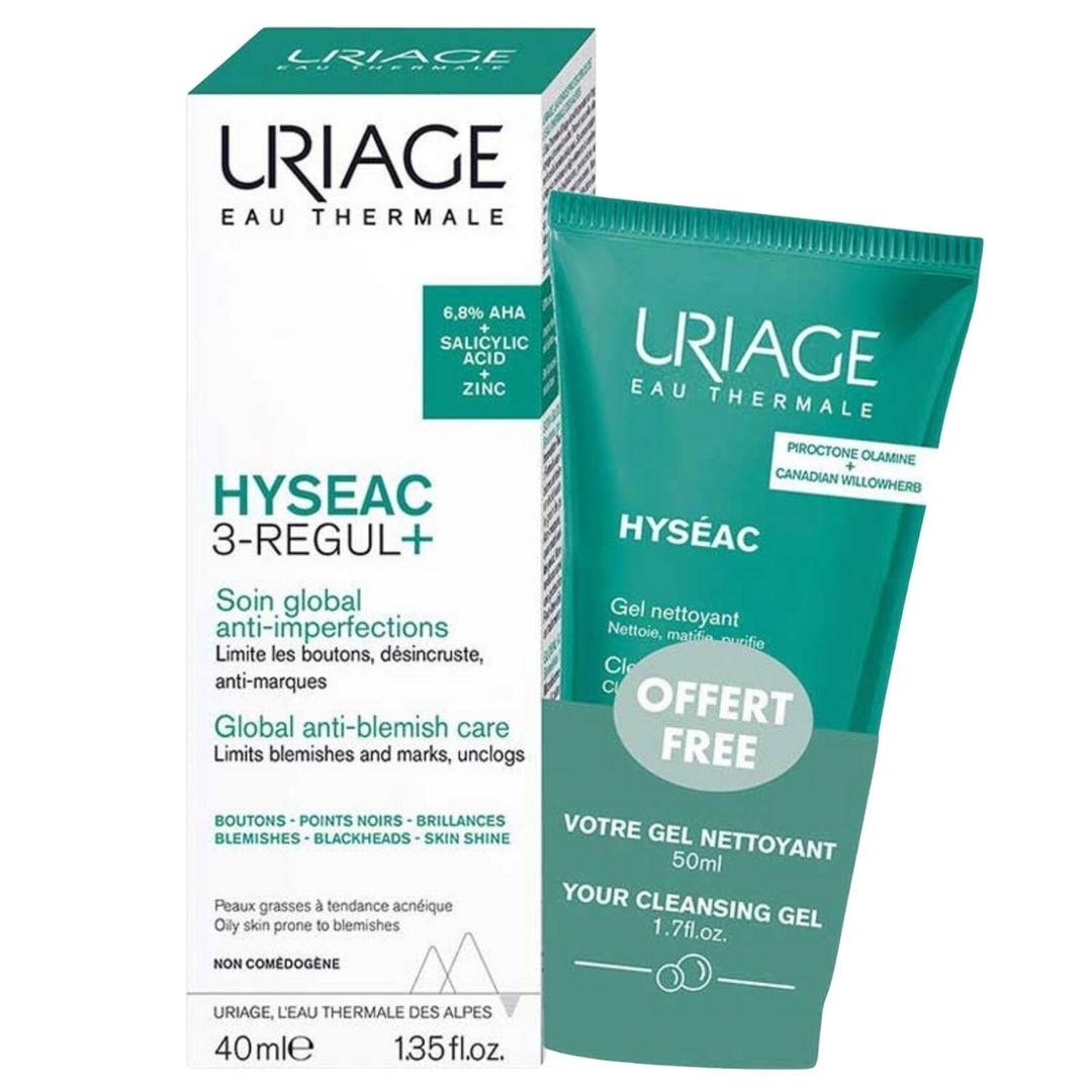 Uriage Promo Hyséac 3-Regul 40ml + Cleansing Gel 50ml — DermaPharma