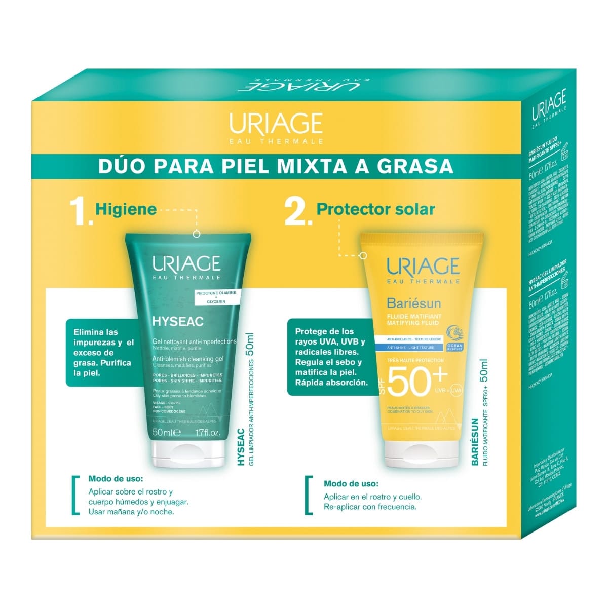 Uriage Hyséac Cleansing Gel 50ml — Formato Viaje — DermaPharma