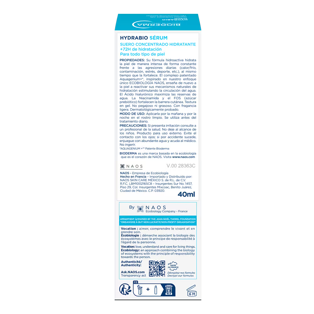 Bioderma Hydrabio Sérum 40ml — Hidratación Profunda — DermaPharma