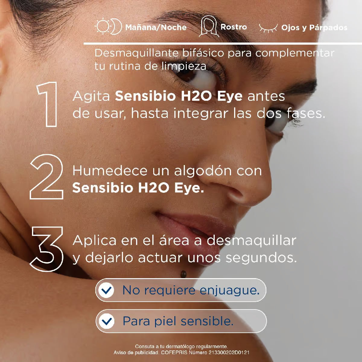 Bioderma Sensibio H2O Eye 125ml — Desmaquillante Micelar de Ojos — DermaPharma