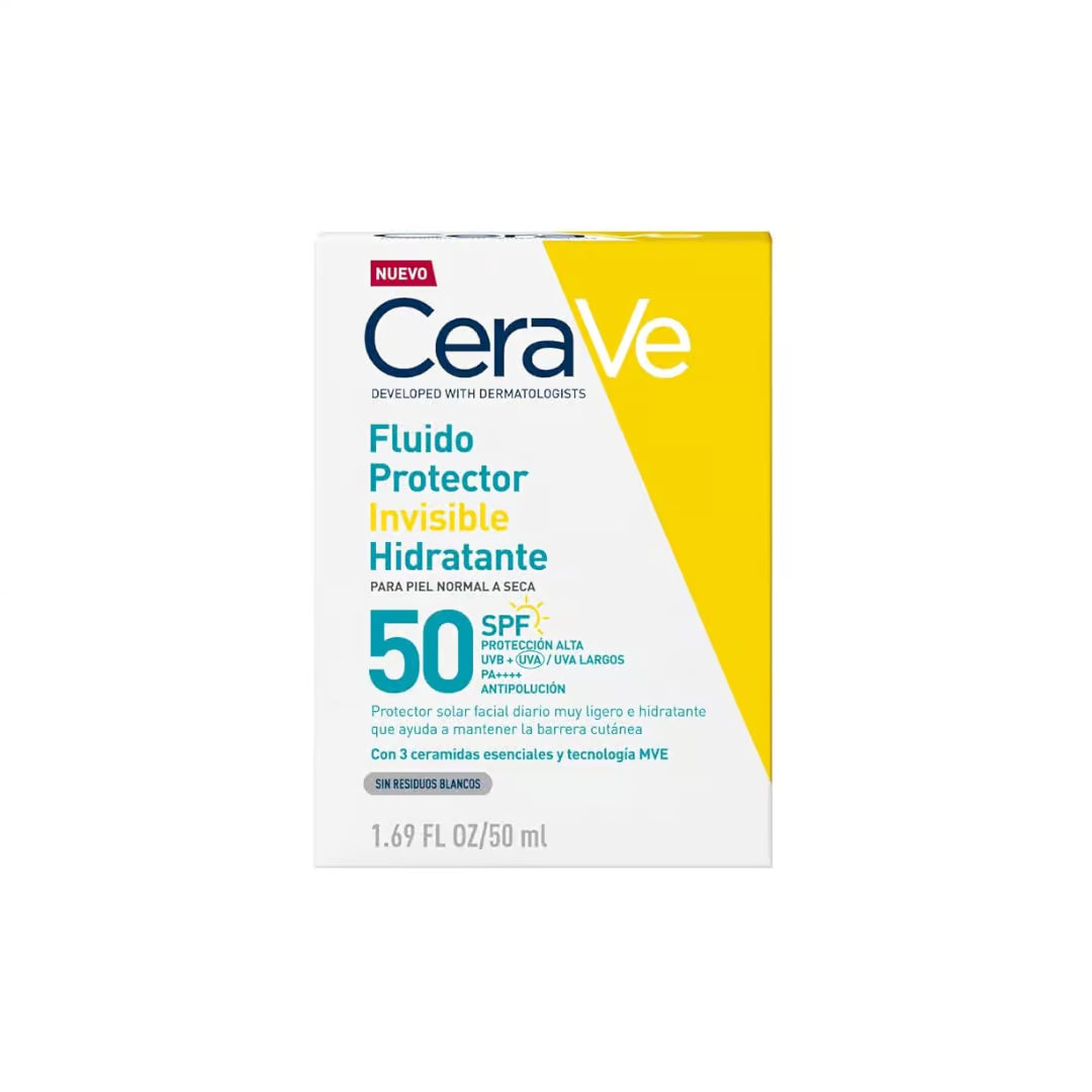 CeraVe Fluido Protector Solar Invisible Hidratante FPS50 50ml — DermaPharma