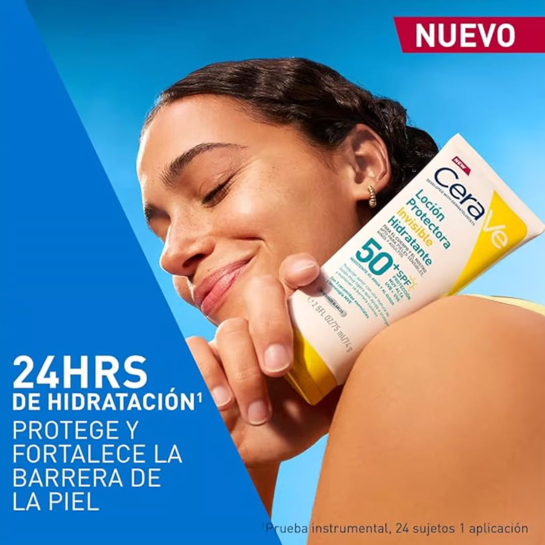 CeraVe Loción Protección Solar Invisible FPS50 75ml — Todo Tipo de Piel — DermaPharma