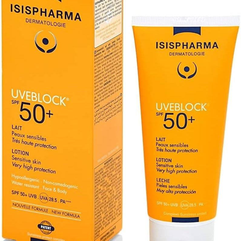 Isispharma Uveblock FPS50+ Lotion 100ml — Fotoprotección Corporal Alta — DermaPharma