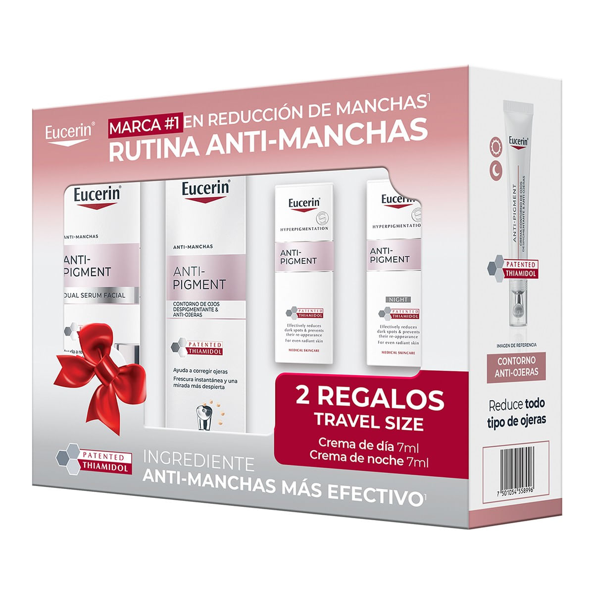 Eucerin Anti-Pigment Pack Rutina Anti-Manchas: Dual Serum + Contorno de Ojos + 2 Travel Size