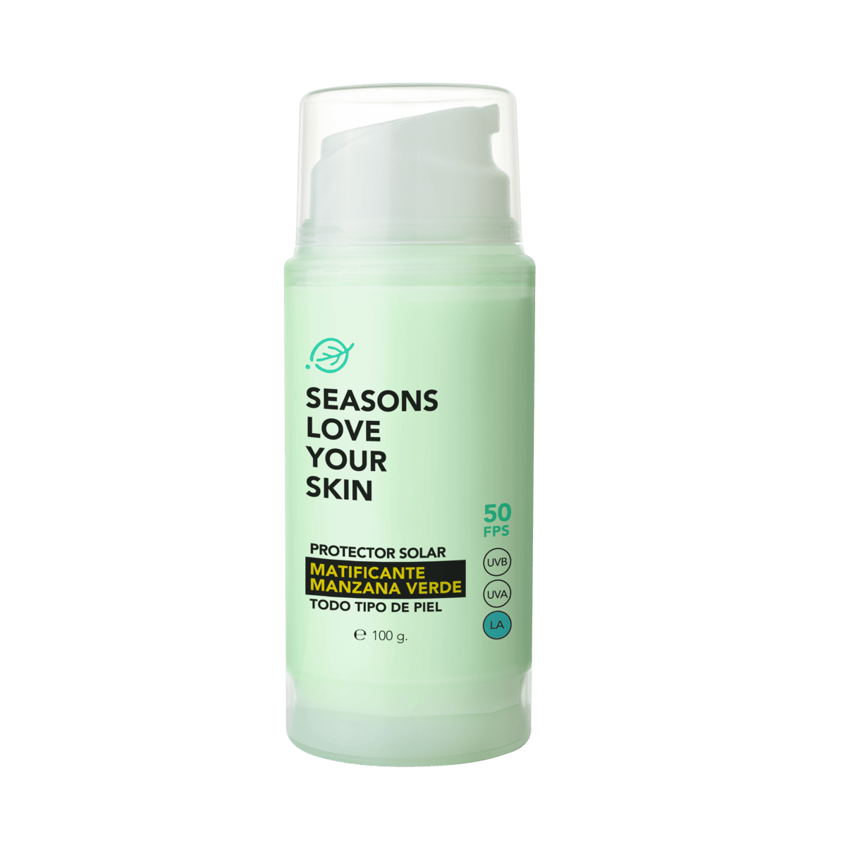 Season Love Your Skin Protector solar FPS50 Matificante Manzana Verde 100 g - SEASONS Love Your Skin