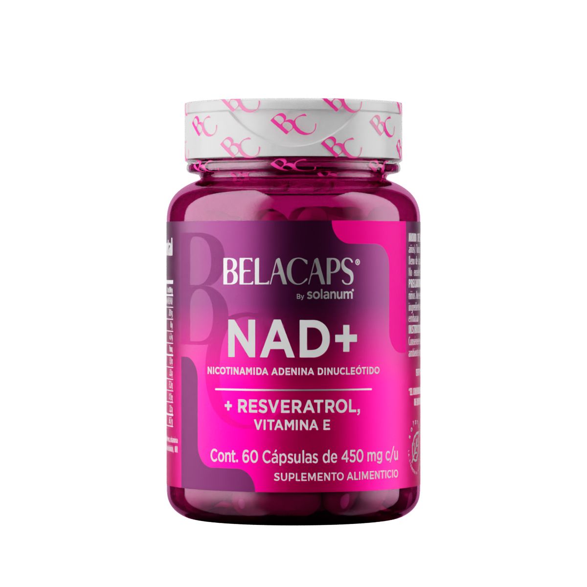 Belacaps NAD+ Resveratrol + Vitamina E 60 Cápsulas