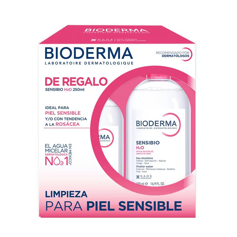 Bioderma Kit Sensibio H2O 500ml + Sensibio H2O 250ml — DermaPharma