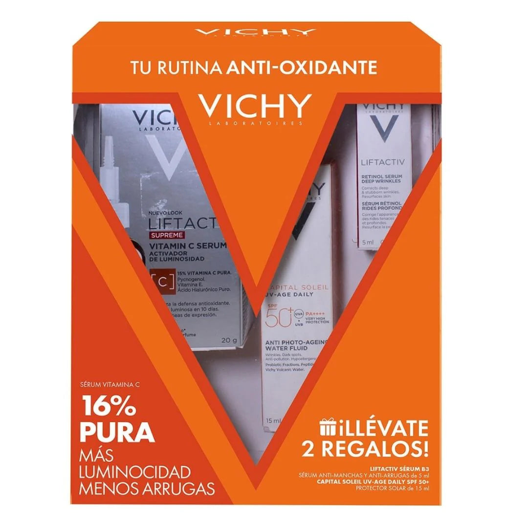 Vichy Liftactiv Vitamina C 20G + Uv Age Protector Solar 15Ml + Retinol 5Ml