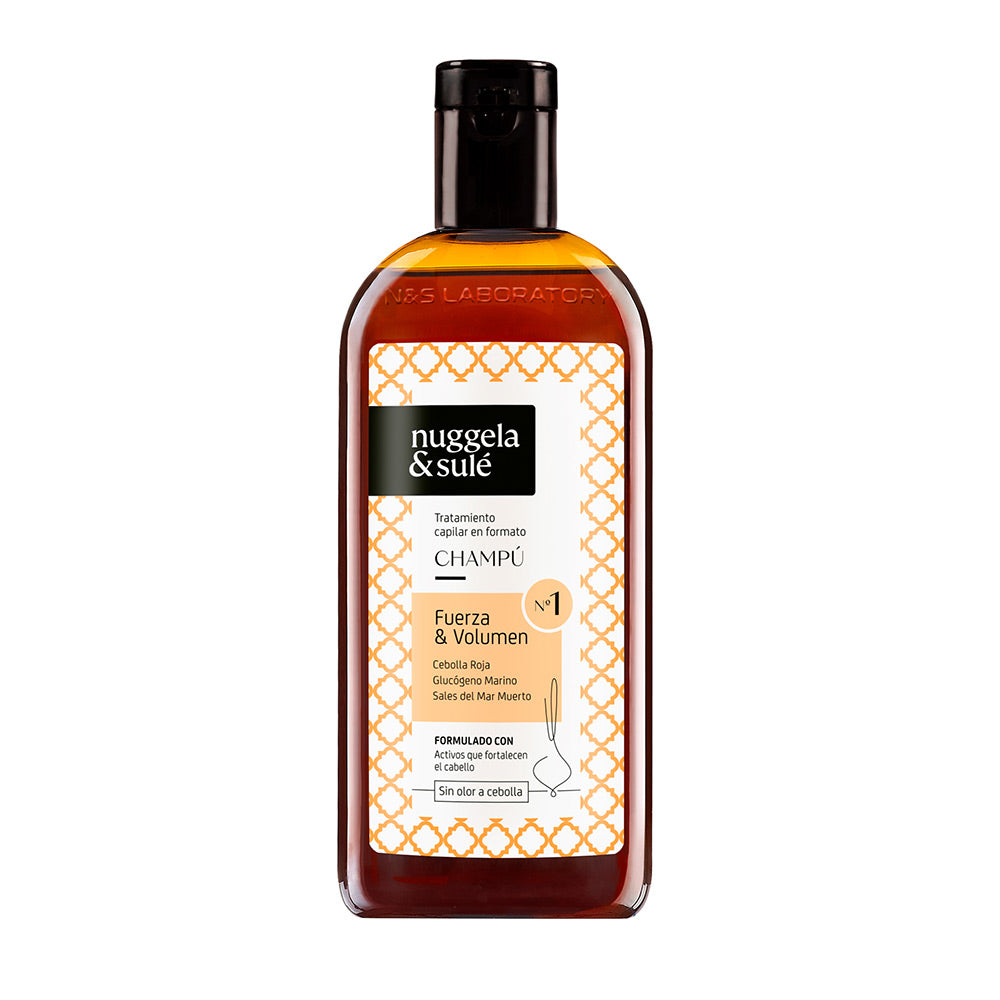 Nuggela & Sulé Champú Premium Fuerza y Volumen 250 ml con Extracto de Cebolla Roja
