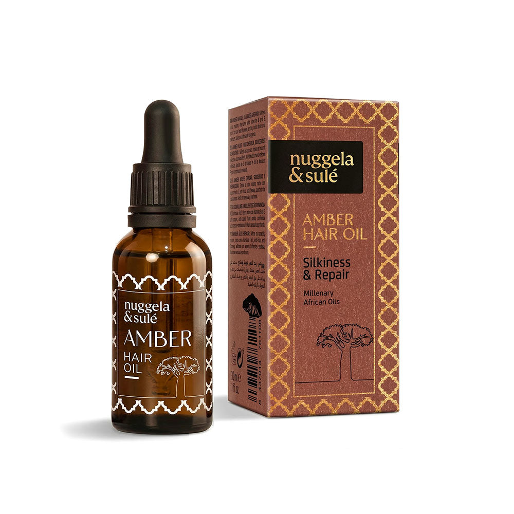 Nuggela & Sulé Amber Hair Oil 30 ml, aceite capilar con 5 aceites africanos