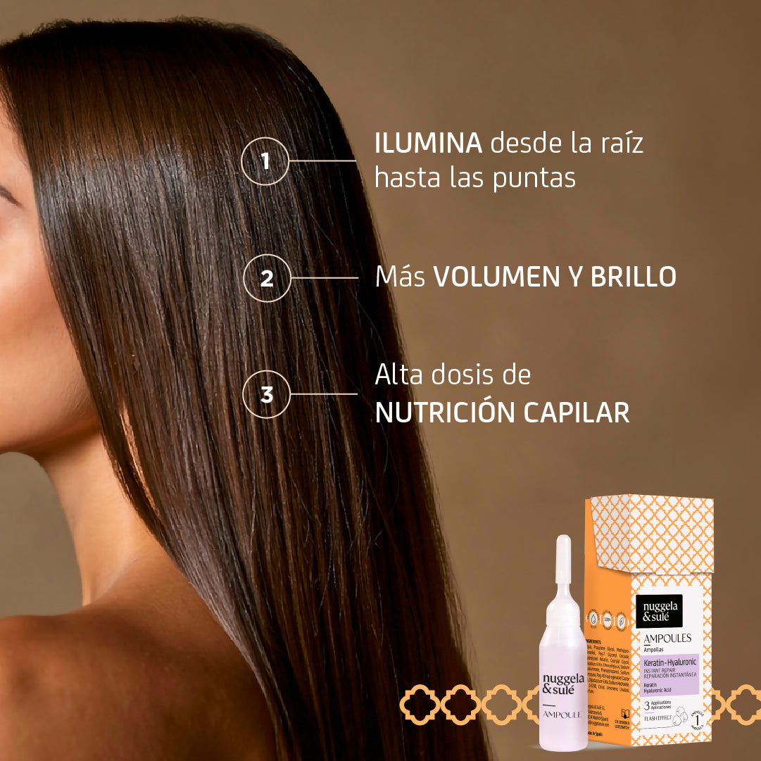 Nuggela & Sulé Ampolla Keratina Hialurónico 10 ml, tratamiento reparador sin enjuague (3)
