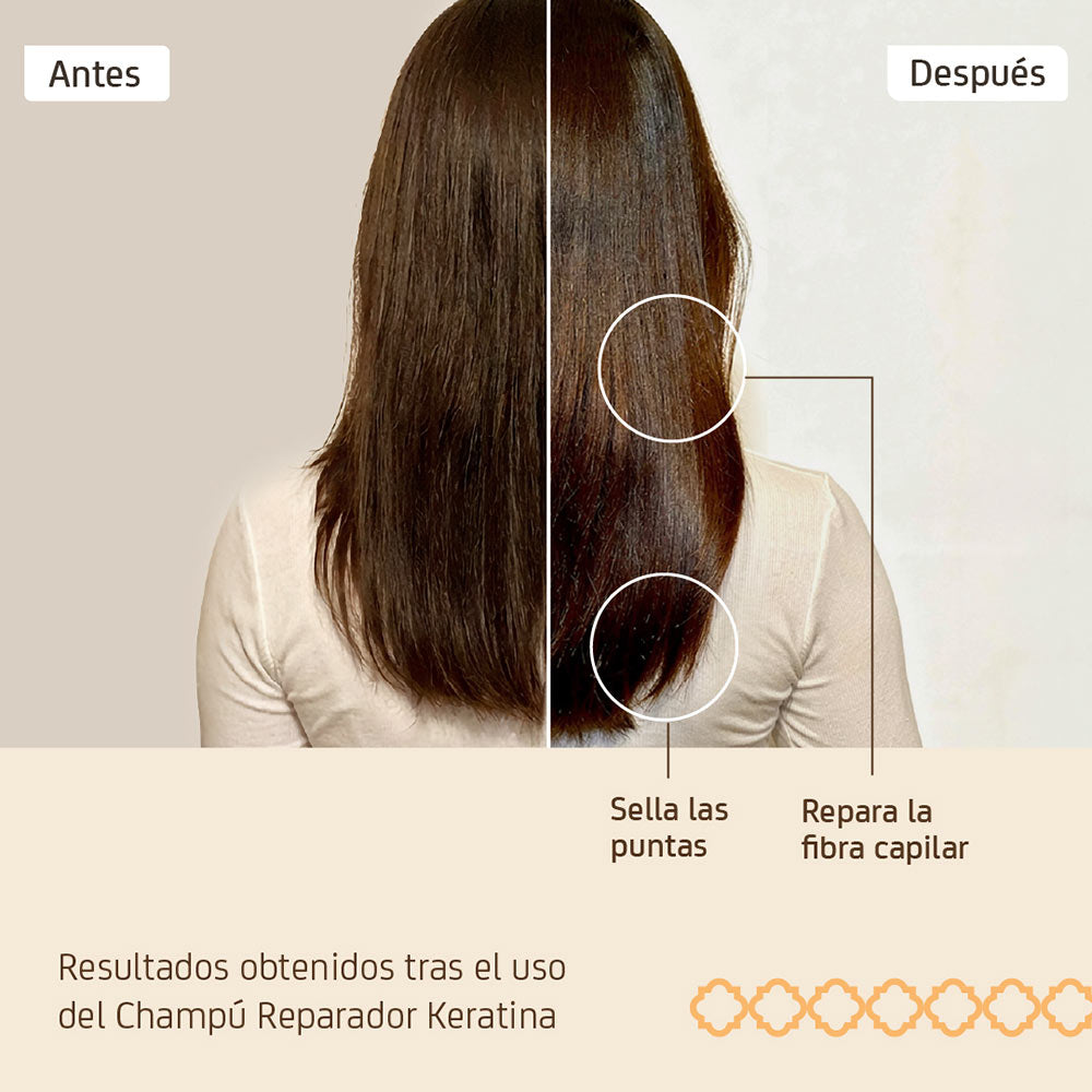 Nuggela & Sulé Champú Reparador Keratina 250 ml para cabello dañado y post-tratamiento (4)