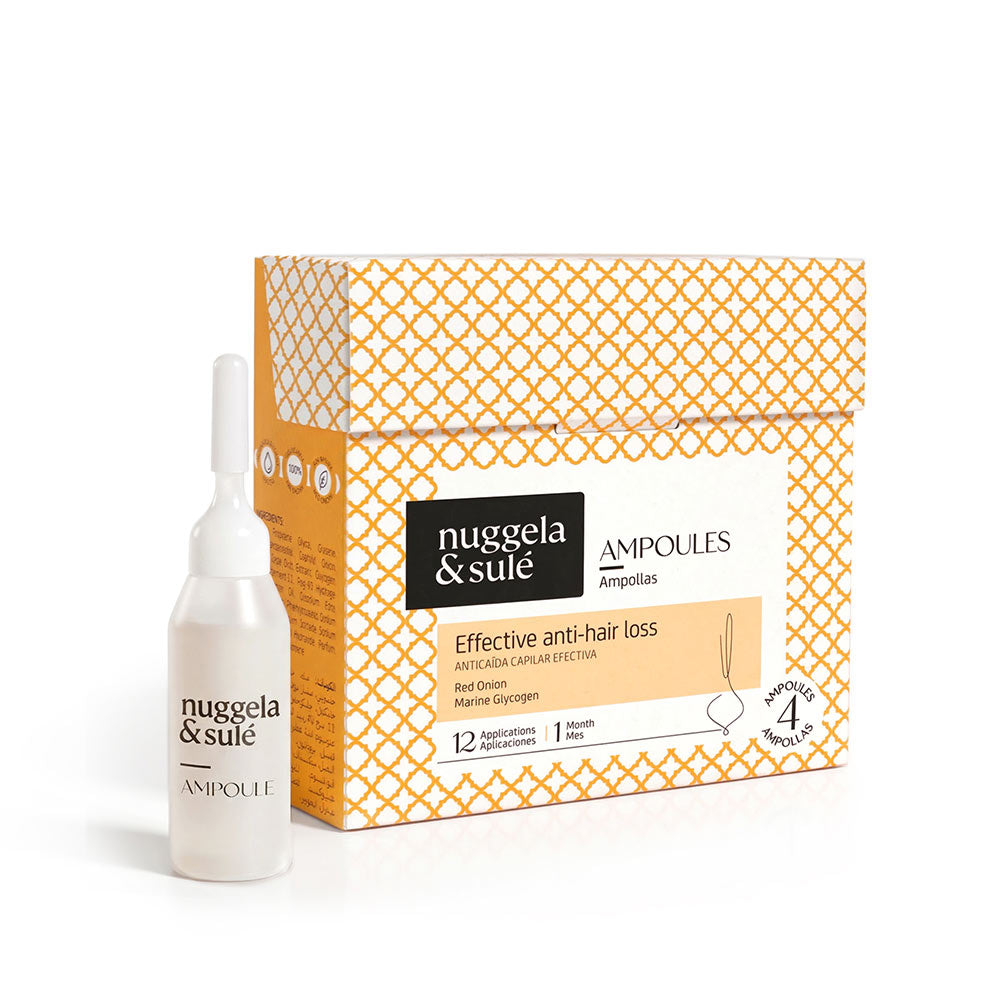 Nuggela & Sulé Ampollas Anticaída caja de 4 x 10 ml con Extracto de Cebolla Roja