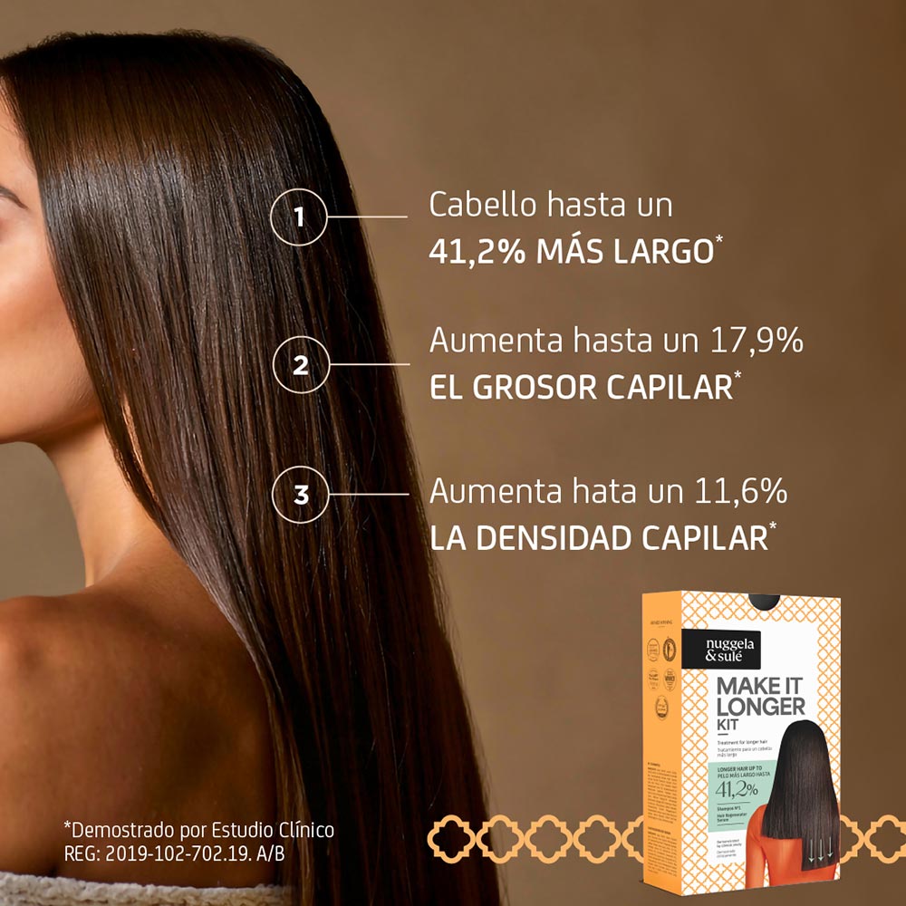 Nuggela & Sulé Make It Longer Kit con champú 250 ml y tratamiento de crecimiento 70 ml (3)