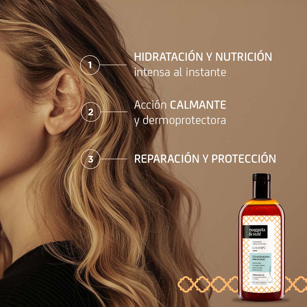 Nuggela & Sulé Champú Ultra Hidratante 250 ml para cabello seco con aceites botánicos (3)