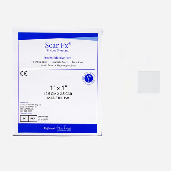 Parche de silicón para cicatrices Rejuvaskin Scar FX 2.5 x 2.5 cm