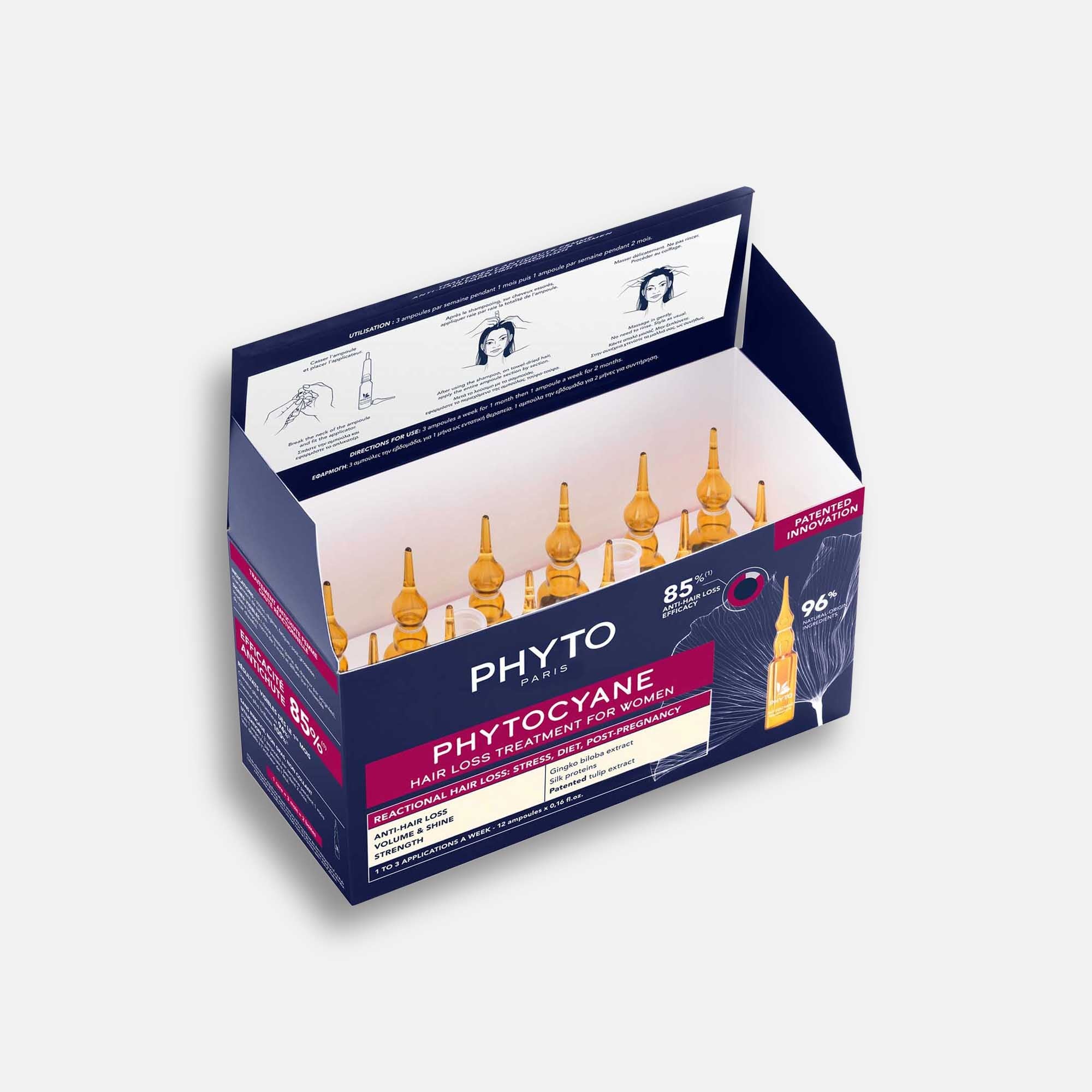 Phyto Phytocyane Ampolletas Caída Reaccional 12x5ml — DermaPharma