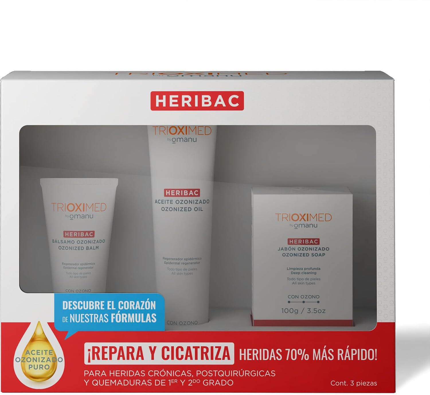 Kit Heribac Heridas y Quemaduras — Trioximed
