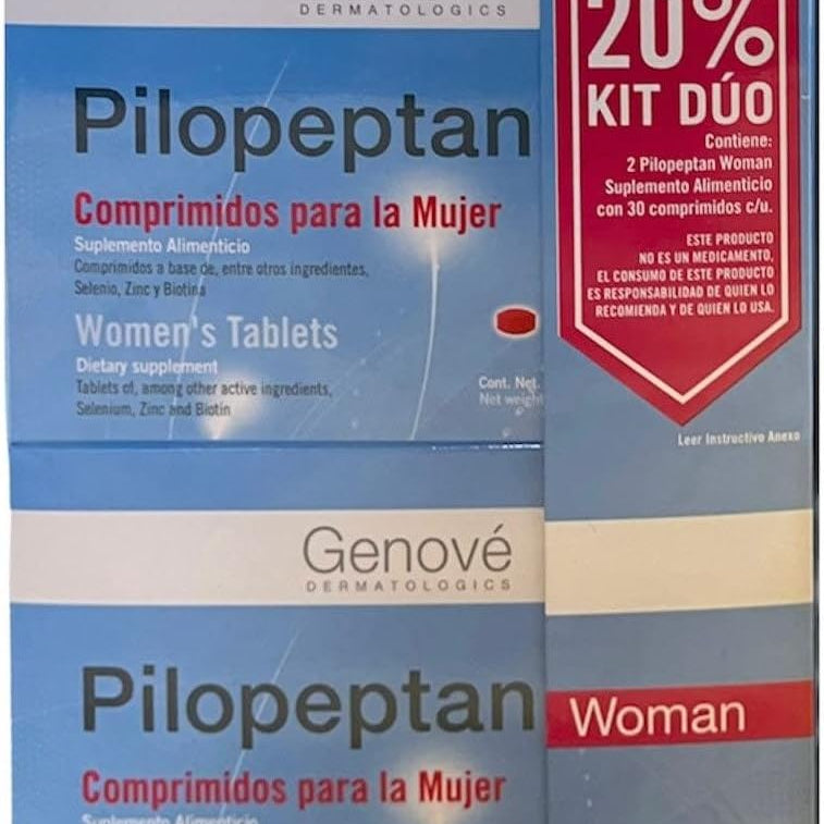Kit Duo Pilopeptan Woman 2×30 Comprimidos — Anticaída Femenino 2 Meses