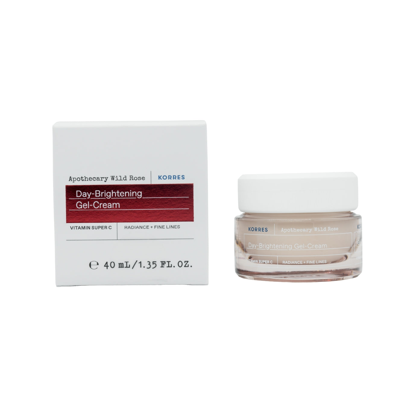 Korres Wild Rose Day-Brightening Gel-Cream 40 ml, crema-gel de día iluminadora con vitamina C