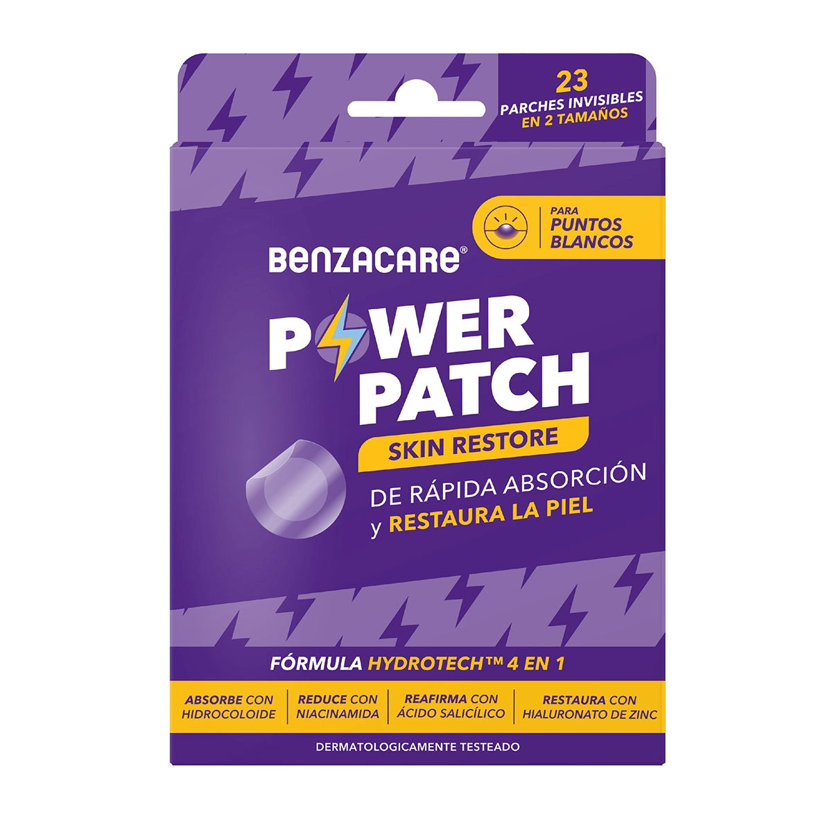 Benzacare Power Patch Skin Restore 23 Parches — Parches Invisibles para Granos — DermaPharma