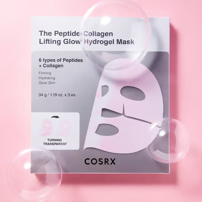 COSRX The Peptide Collagen Lifting Glow Hydrogel Mask 3pz