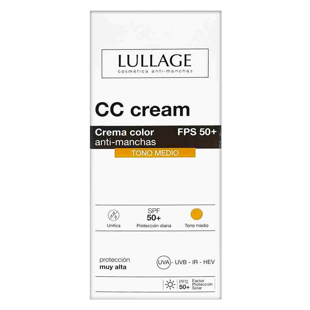 Lullage CC Cream SPF 50+ Tono Medio — Color, Cobertura y Protección Antimanchas — DermaPharma