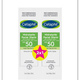 Cetaphil Hidratante Facial Diario FPS 50 Pack de 2 × 50 ml — Hidrata y Protege — DermaPharma
