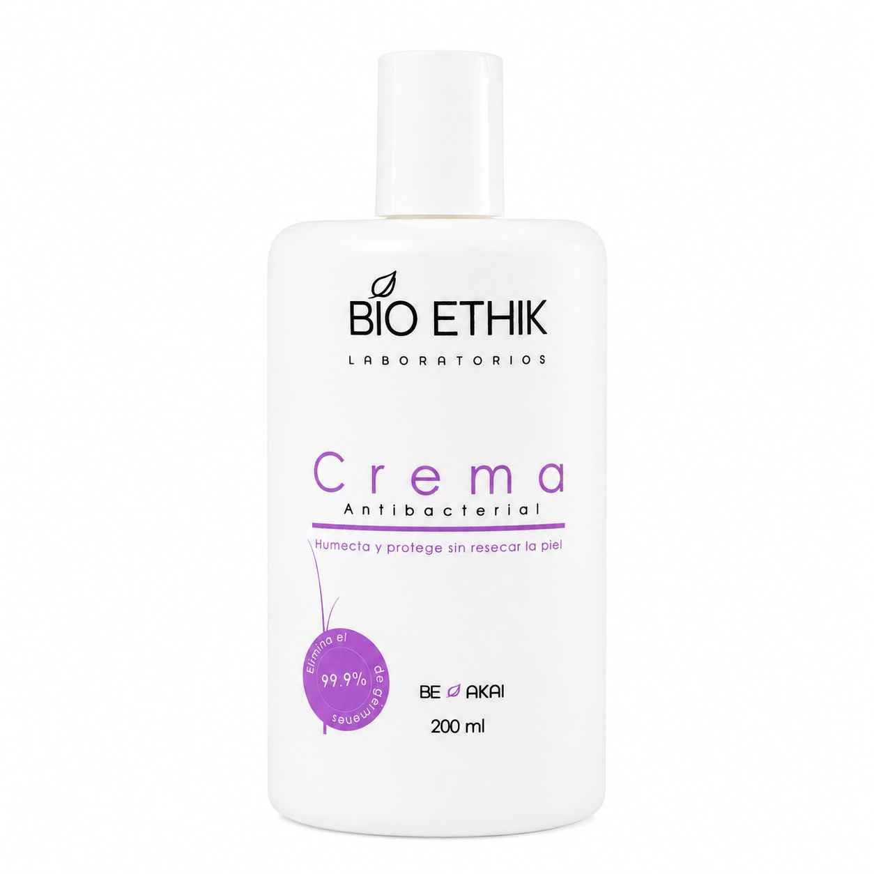Bioethik Crema Antibacterial 200 ml — Higieniza e Hidrata las Manos — DermaPharma