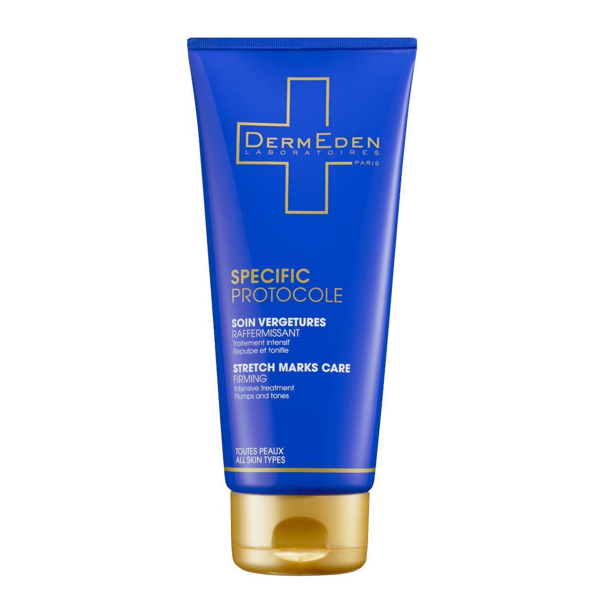 DermEden Crema Corporal Reafirmante Antiestrías 200 ml, tratamiento corporal con retinol y centella