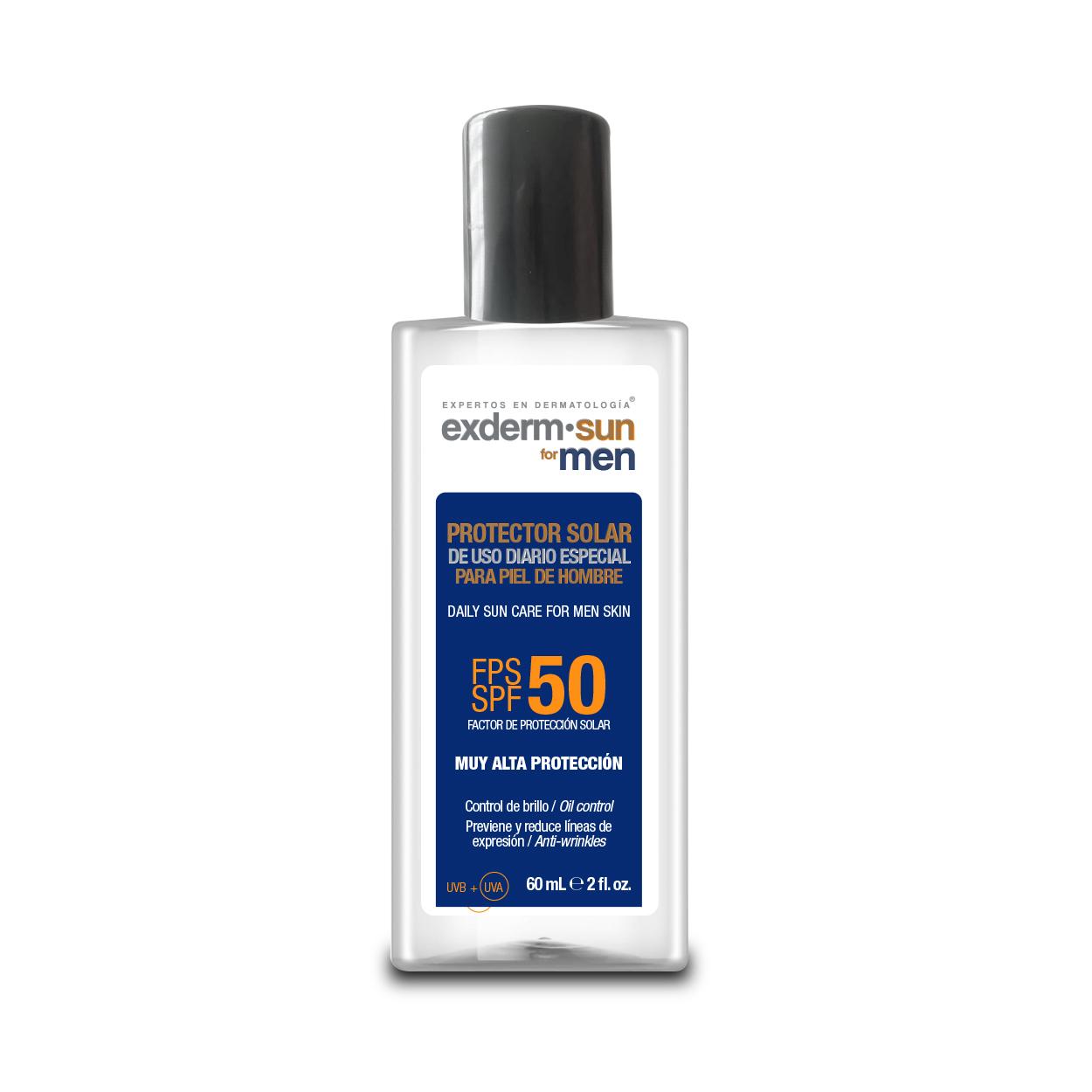 Exderm Sun For Men Protector Solar FPS 50 — Protección Diaria para Hombre — DermaPharma
