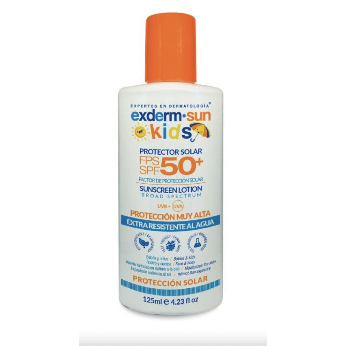 Exderm Sun Kids Bloqueador Solar FPS 50 125 ml — Protección Infantil — DermaPharma