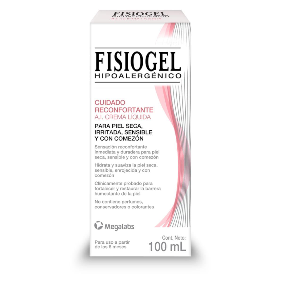 Fisiogel AI Crema Líquida 100 ml — Alivio para Piel Seca, Irritada y con Comezón — DermaPharma