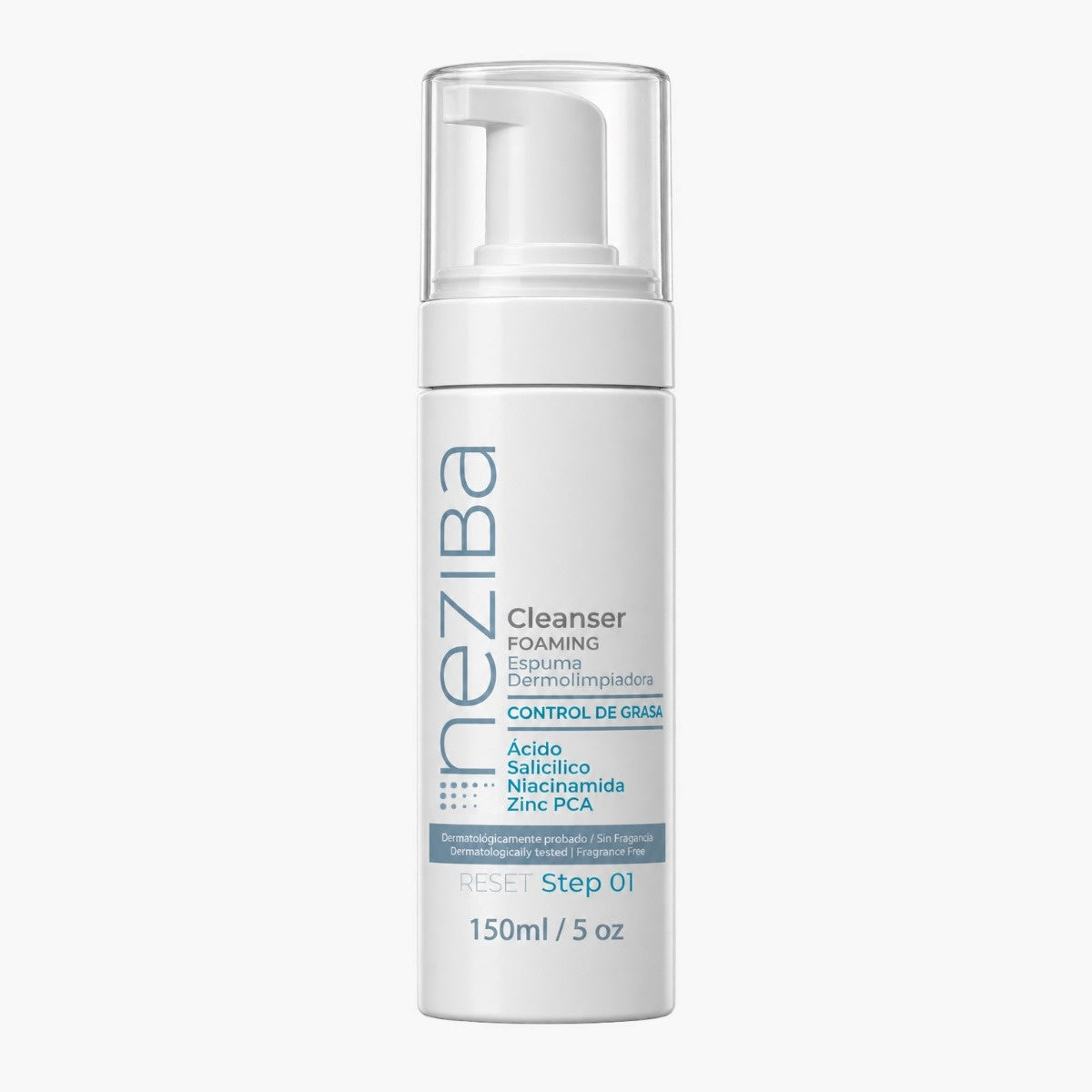 Neziba Foaming Cleanser 150 ml, limpiador facial en espuma sin jabón para piel sensible