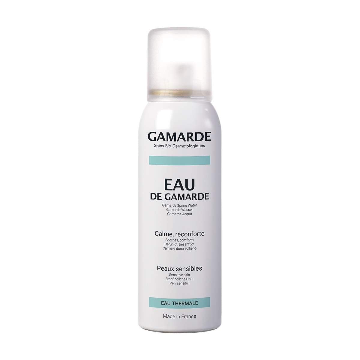 Gamarde Agua Termal 100 ml, bruma de agua termal en spray para piel sensible