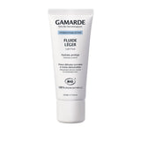 Gamarde Fluido Hidratante Facial 40 ml, fluido hidratante ligero orgánico para piel sensible normal a mixta