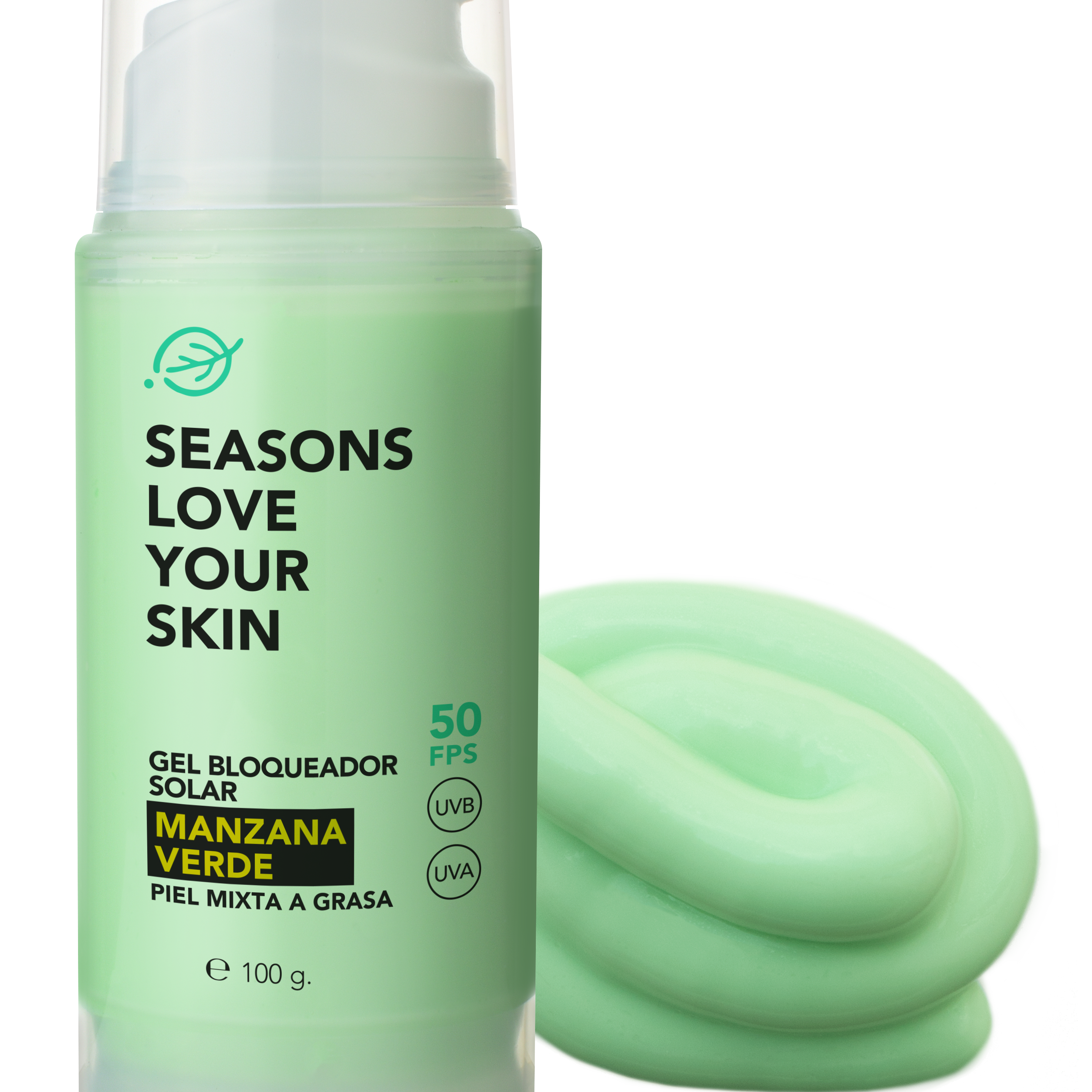 Season Love Your Skin Protector solar FPS50 Manzana Verde 100 g - SEASONS Love Your Skin