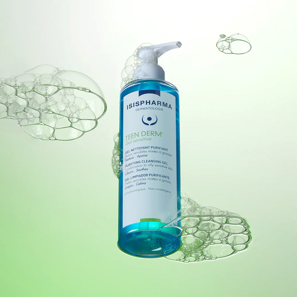 Isispharma Teen Derm Gel Sensitive 250ml — Limpiador Piel Grasa Sensible — DermaPharma