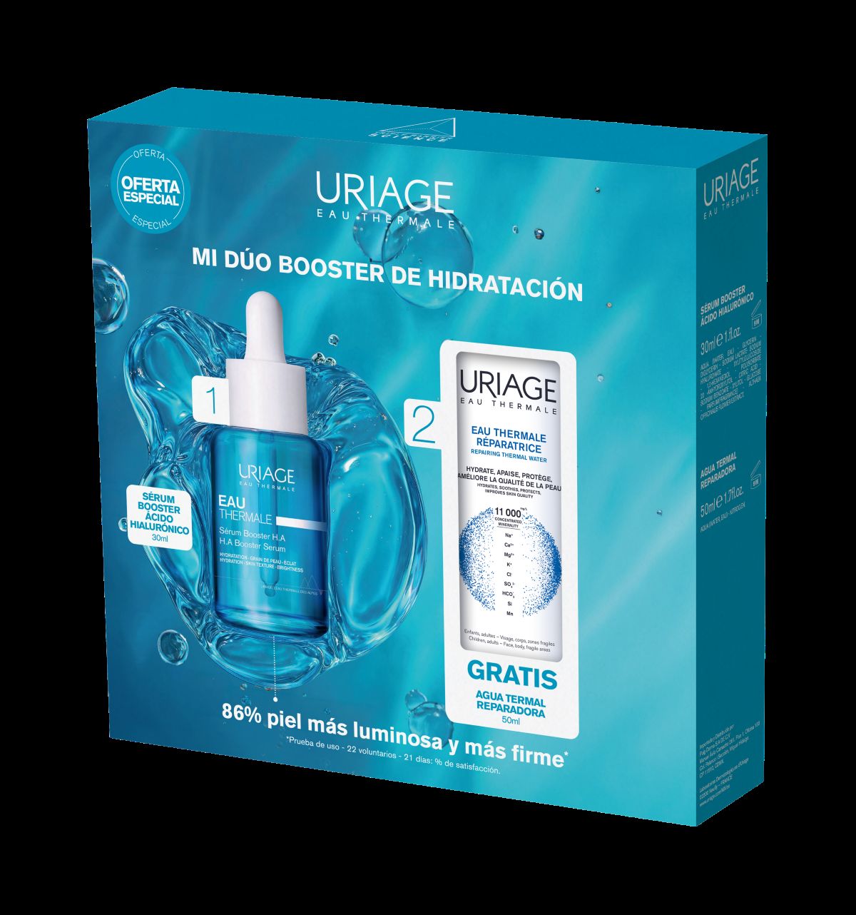 Uriage Kit Sérum Booster Ácido Hialurónico 30ml + Agua Termal 50ml — DermaPharma
