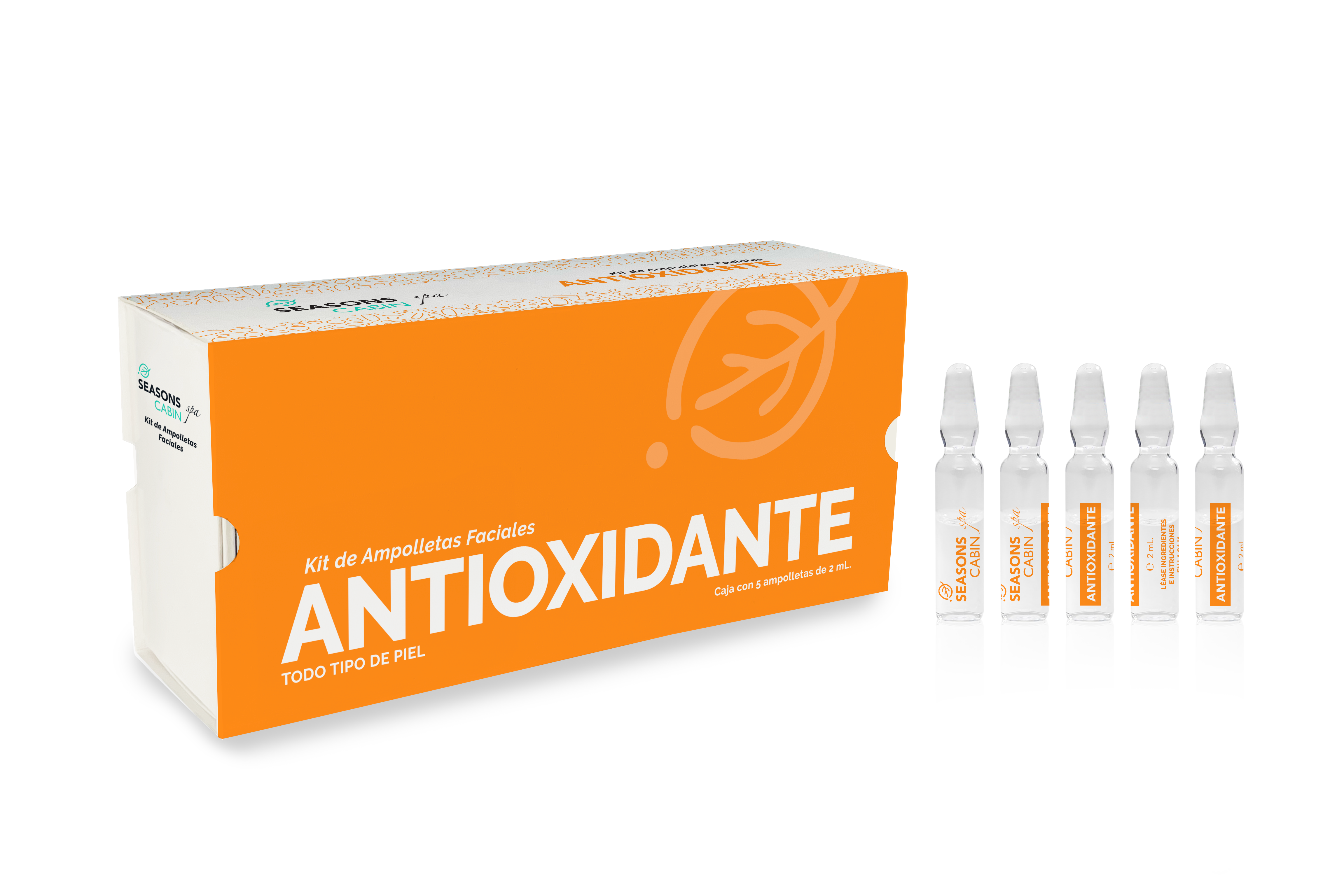 Season Love Your Skin Cabin Spa Ampolleta antioxidante 5 pzas (2ml c/u) - SEASONS Love Your Skin